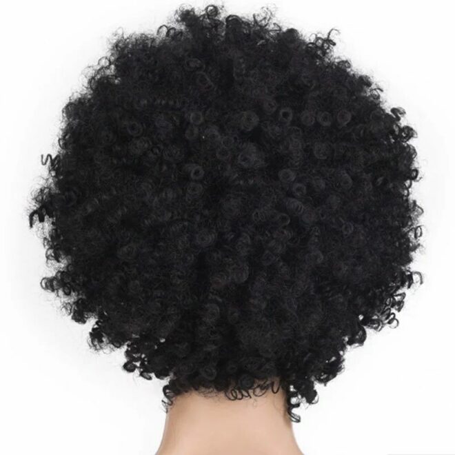 African small volume wig female short curly hair explosive head wig whole top chemical fiber head set - Image 2