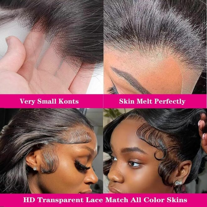 Lace Front Wigs Human Hair Pre Plucked HD Body Wave Lace Front Wigs - Image 84