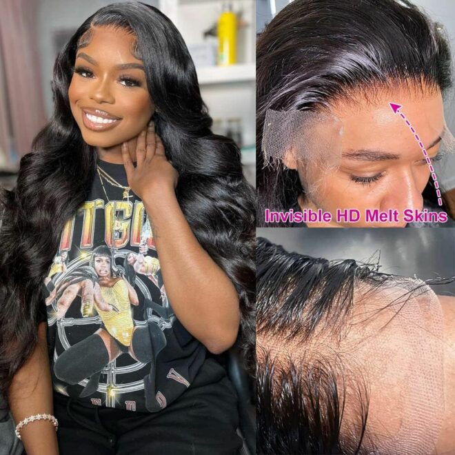 Lace Front Wigs Human Hair Pre Plucked HD Body Wave Lace Front Wigs - Image 22