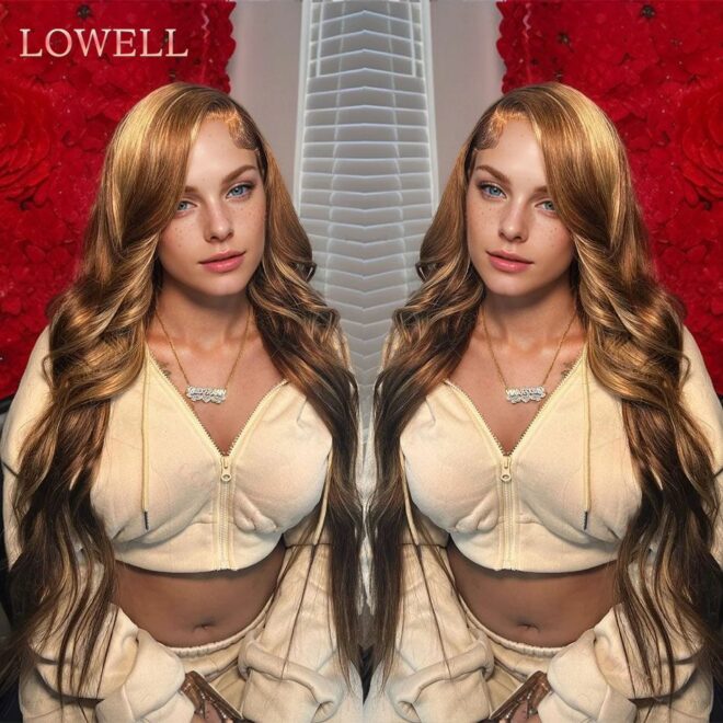 Honey Blonde Ombre Highlight Wig 13x6 Hd Lace Frontal Wig Body Wave Lace Front Wig Human Hair 13x4 Colored Human Hair Wigs - Image 29