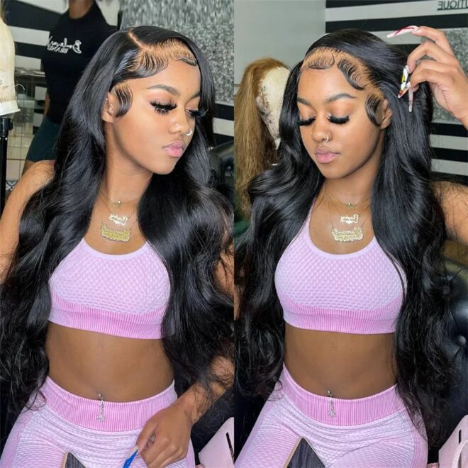HD Transparent Body Wave 13x6 13x4 Lace Front Gluless Human Hair Wigs Brazilian 30 40 Inch 360 Lace Frontal Wig For Black Women - Image 56