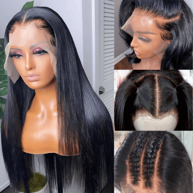 Vietnamese Raw Hair 250% Density Straight Lace Frontal Wigs Human Hair Lace Front Transparent Hd Lace Wig For Black Women - Image 2