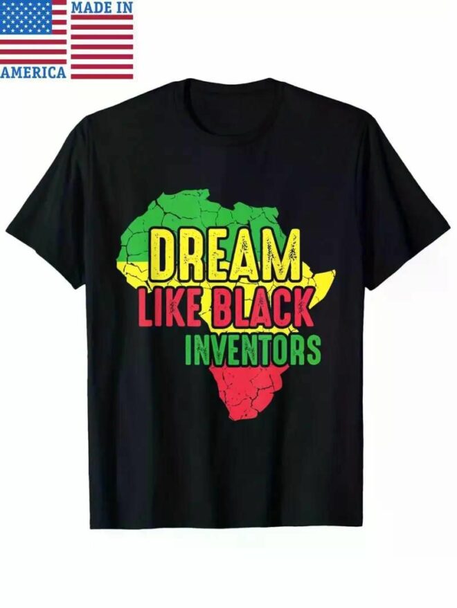 Men's Vintage-Style Cotton T-Shirt - "Dream Like Black Inventors" African American History Graphic, - Image 19