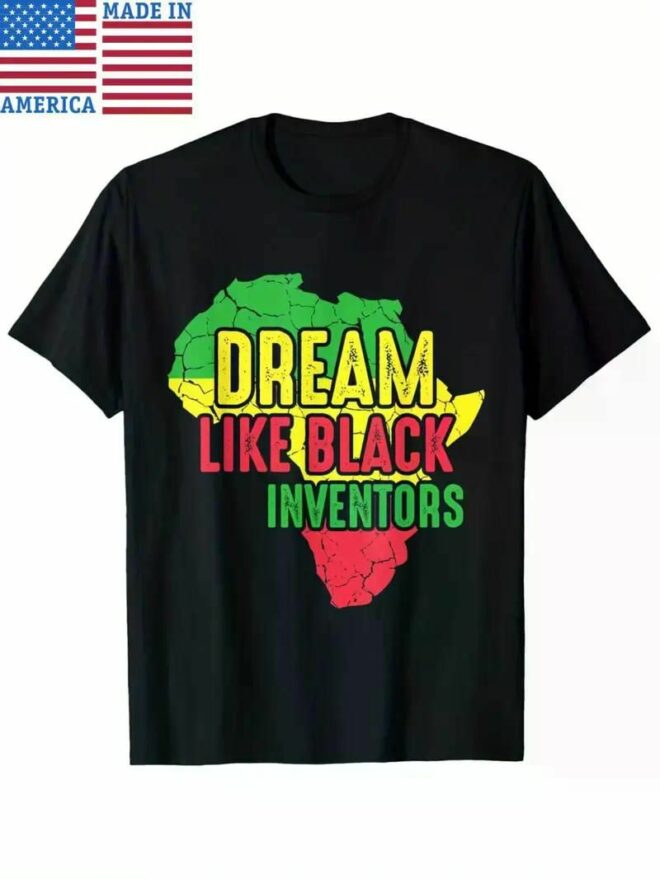 Men's Vintage-Style Cotton T-Shirt - "Dream Like Black Inventors" African American History Graphic, - Image 7