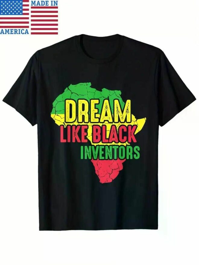 Men's Vintage-Style Cotton T-Shirt - "Dream Like Black Inventors" African American History Graphic, - Image 25