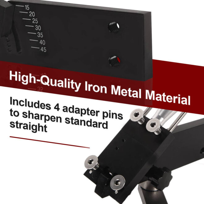 Lawn Mower Blade Sharpener 15°-45° Adjustable Sharpener for Straight and Standard Lawn Mower Blades - Image 3