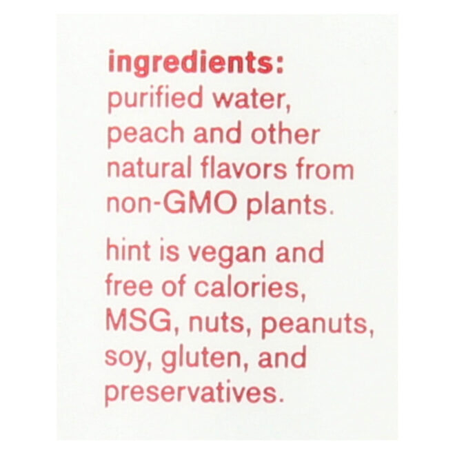 Hint Peach Water - Peach - Case Of 12 - 16 Fl Oz. - Image 3