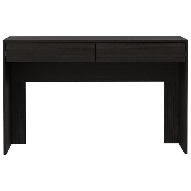 Black Wengue 2-Drawer Computer Desk - Image 2
