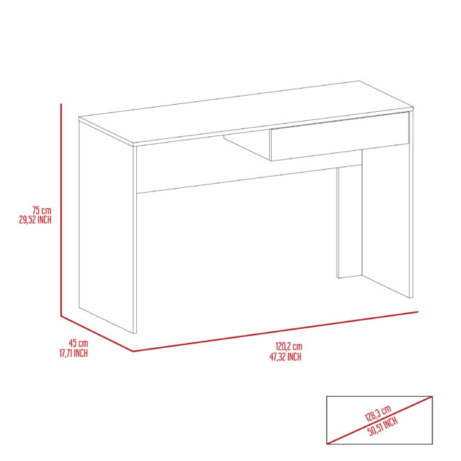 Black Wengue 2-Drawer Computer Desk - Image 8
