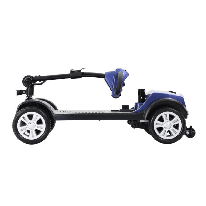 MAX SPORT BLUE 4 Wheels Outdoor Compact Mobility Scooter with 2 in 1 Cup & Phone Holder - Image 8
