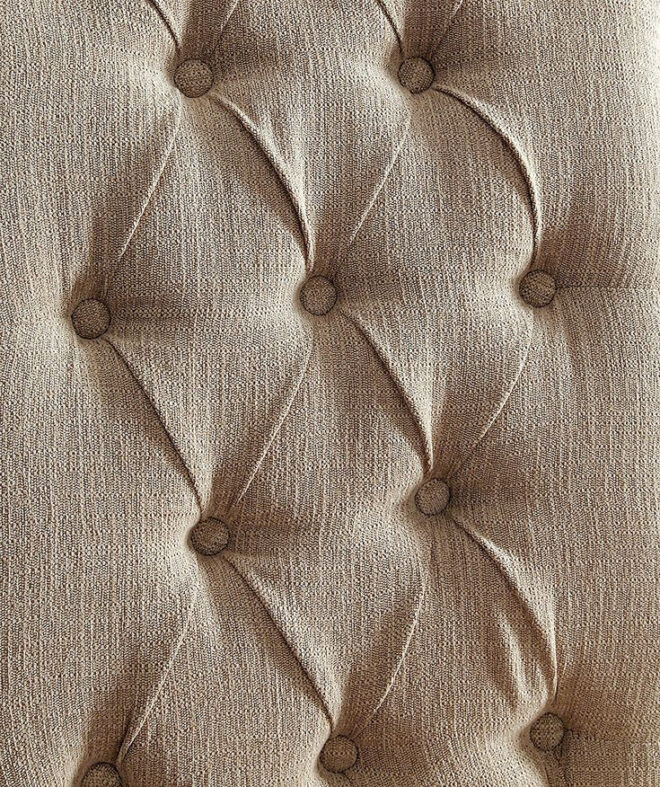 Dining Room Furniture Contemporary Rustic Style Beige Fabric Upholstered Tufted Set of 2 Chairs Kitchen Breakfast - Image 9