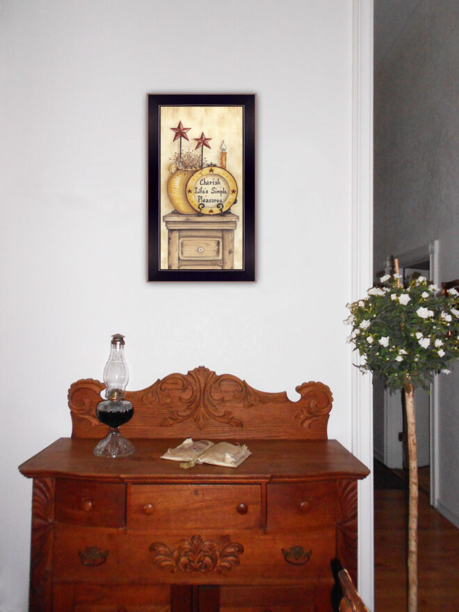 "Simple Pleasures" By Mary June, Printed Wall Art, Ready To Hang Framed Poster, Black Frame - Image 2