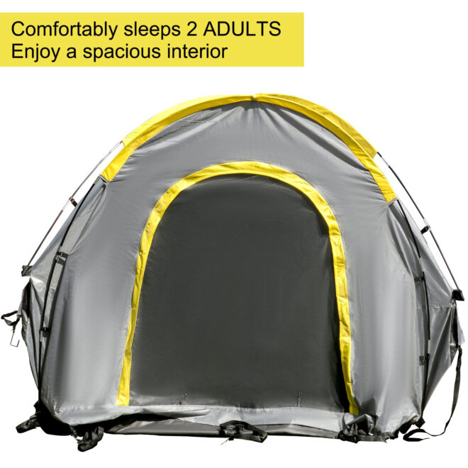 VEVOR Truck Tent 5-5.2' Truck Bed Tent, Full-Size Pickup Tent, Waterproof Truck Camper, 2 Mesh Windows, Easy To Setup Truck Tents For Camping, Hiking, Fishing, Grey Color - Image 3