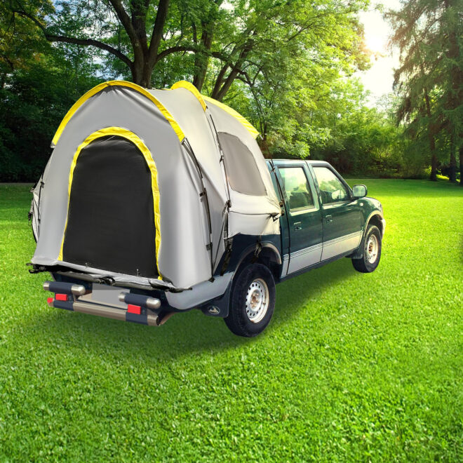 VEVOR Truck Tent 5-5.2' Truck Bed Tent, Full-Size Pickup Tent, Waterproof Truck Camper, 2 Mesh Windows, Easy To Setup Truck Tents For Camping, Hiking, Fishing, Grey Color - Image 10