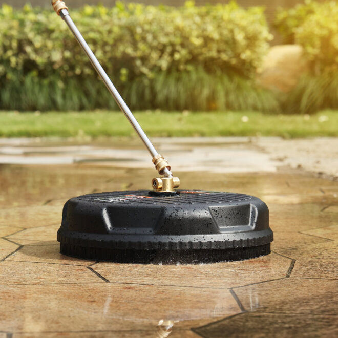 VEVOR Universal 15" Pressure Washer Surface Cleaner, Pressure Washer Attachment 4000 Max PSI, 1/4" Quick-Connect Connector Concrete Cleaner, Heavy Duty Power Washer for Floor Driveway, Patio,Sidewalk - Image 8