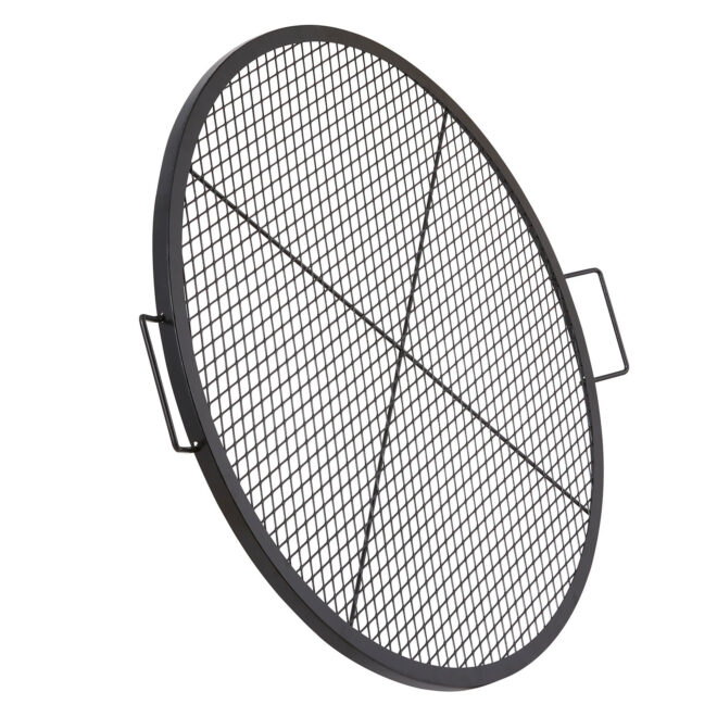 VEVOR X-Marks Fire Pit Grill Grate, Round Cooking Grate, Heavy Duty Steel Campfire BBQ Grill Grid with Handle and Support X Wire, Portable Camping Cookware for Outside Party & Gathering, 36 Inch Black - Image 11
