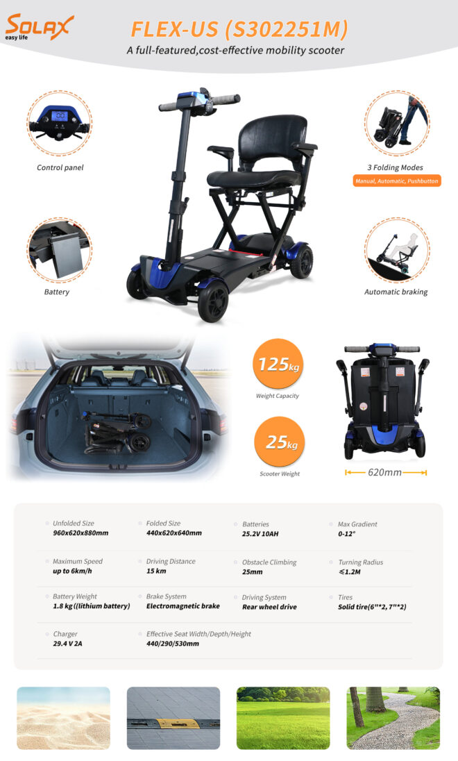 S302151-Electric folding mobility scooter