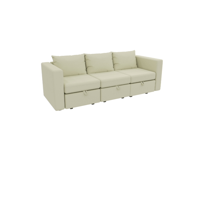 Livelylodge Modular 3-Seat Sofa with Wooden Frame and Pull-Out Bed,  Convertible Sectional Sofa for Living Room, Available in Black, White, and Gray 85" L x 30.5" W x 34" H. - Image 18
