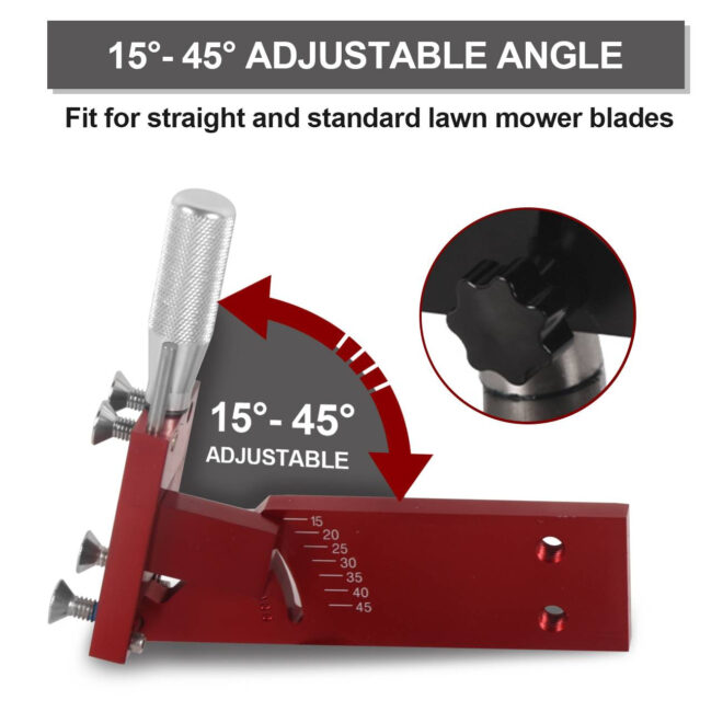 Lawn Mower Blade Sharpener 15°-45° Adjustable Sharpener for Straight and Standard Lawn Mower Blades - Image 19