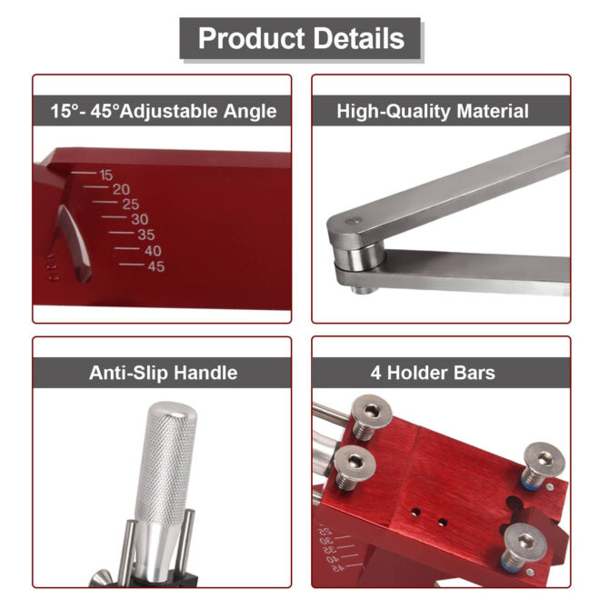 Lawn Mower Blade Sharpener 15°-45° Adjustable Sharpener for Straight and Standard Lawn Mower Blades - Image 21