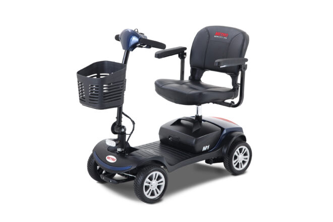 Four wheels Compact Travel Mobility Scooter with 300W Motor for Adult-300lbs, BLUE - Image 12