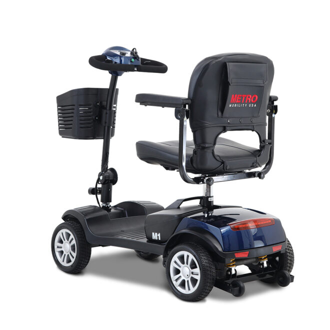 Four wheels Compact Travel Mobility Scooter with 300W Motor for Adult-300lbs, BLUE - Image 13