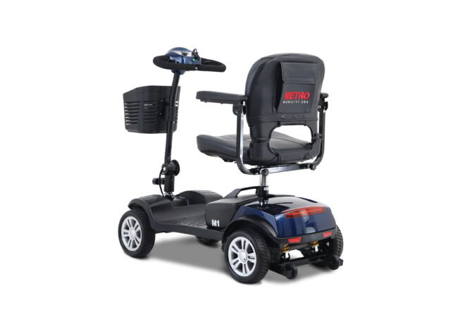 Four wheels Compact Travel Mobility Scooter with 300W Motor for Adult-300lbs, BLUE - Image 15