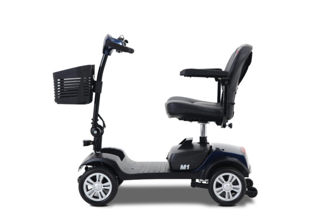 Four wheels Compact Travel Mobility Scooter with 300W Motor for Adult-300lbs, BLUE - Image 5