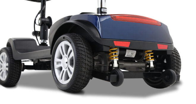 Four wheels Compact Travel Mobility Scooter with 300W Motor for Adult-300lbs, BLUE - Image 9