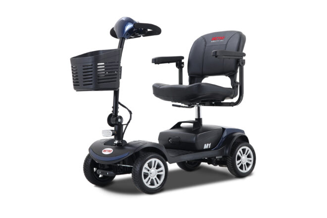 Four wheels Compact Travel Mobility Scooter with 300W Motor for Adult-300lbs, BLUE - Image 10