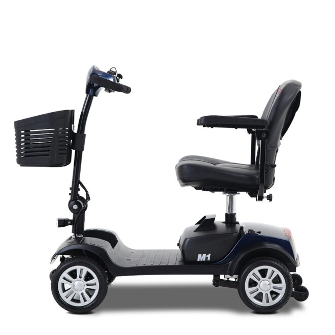 Four wheels Compact Travel Mobility Scooter with 300W Motor for Adult-300lbs, BLUE - Image 11