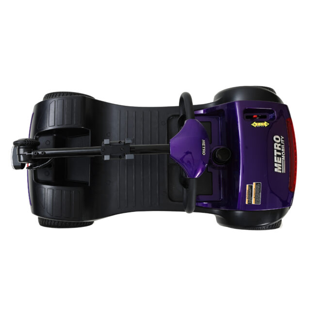 Four wheels Compact Travel Mobility Scooter with 300W Motor for Adult-300lbs, Dark Purple - Image 2