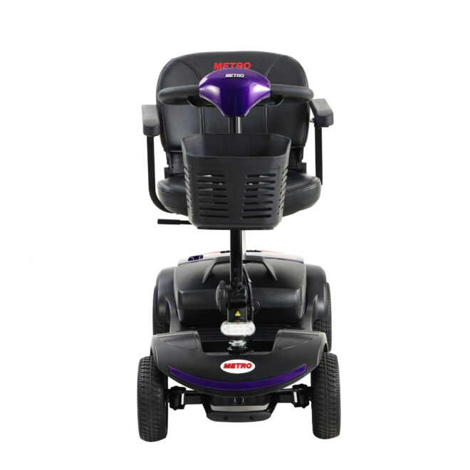 Four wheels Compact Travel Mobility Scooter with 300W Motor for Adult-300lbs, Dark Purple - Image 5