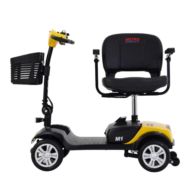 Four wheels Compact Travel Mobility Scooter with 300W Motor for Adult-300lbs, YELLOW - Image 8