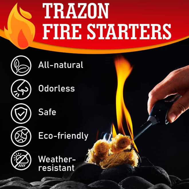 Fire Starters for Indoor Fireplace Campfires Wood Stove Grill Charcoal Chimney Fire Pit BBQ Accessories - Image 4
