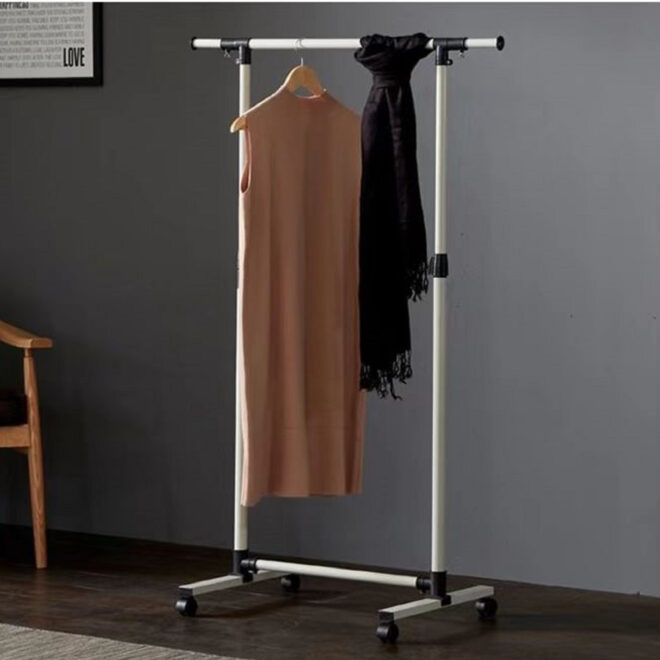 Short Clothing Racks for Hanging Clothes with Bottom Shelves and Wheels Heavy Duty Rolling Clothes Rack Kids Clothing Rack for Adult Coat, Closet, Wardrobe - Image 3
