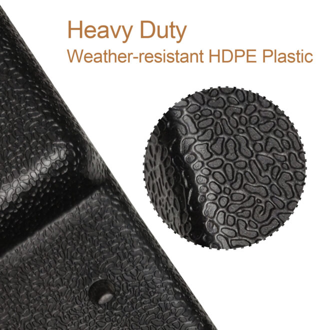 Square Offset Umbrella Base Plastic Cantilever Patio Umbrella Base Stand, Water/Sand Filled in Black (4-Piece) - Image 5