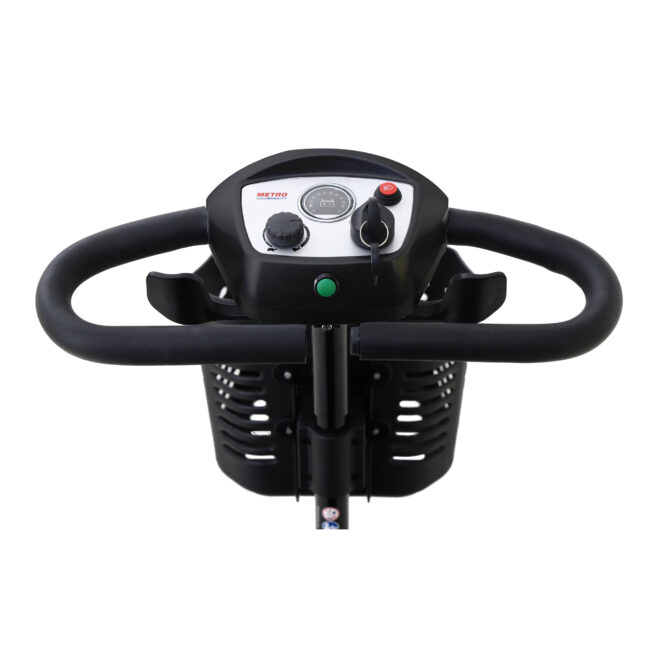 Four wheels Compact Travel Mobility Scooter with 300W Motor for Adult-300lbs, Gloss Black - Image 2