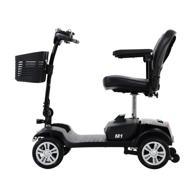 Four wheels Compact Travel Mobility Scooter with 300W Motor for Adult-300lbs, Gloss Black - Image 14