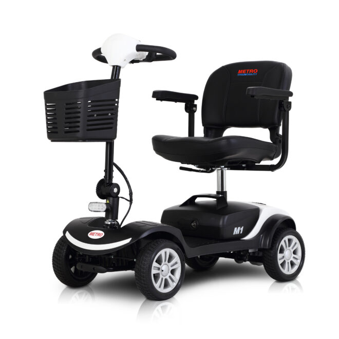 Four wheels Compact Travel Mobility Scooter with 300W Motor for Adult-300lbs, WHITE - Image 8