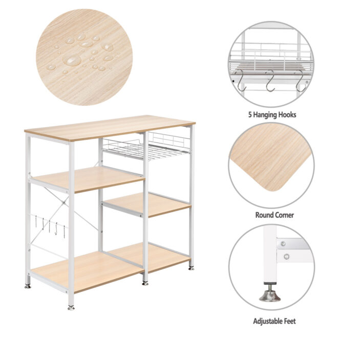 3-Tier Industrial Kitchen Baker's Rack - Image 5