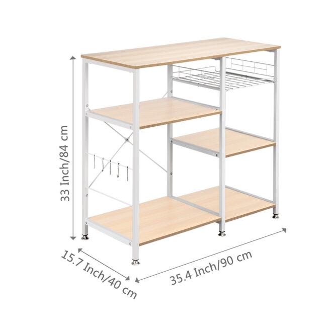 3-Tier Industrial Kitchen Baker's Rack - Image 6