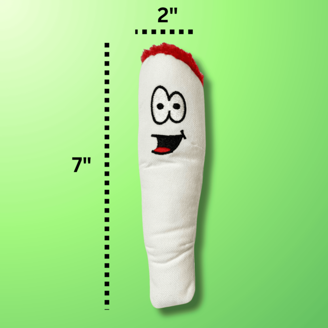 My Name is Jay, Cute Stuffed Parody Joint Dog Toy, Funny Squeaky Weed Toy, Cool Plush Novelty 420 Gift for Pets & Their Owners, Sized for Puppies & Small, Medium & Large Breeds, Fetch & a Photo Prop - Image 7