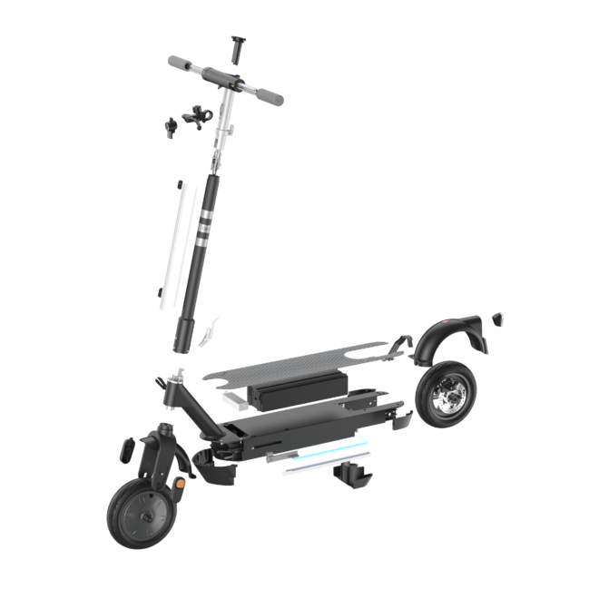 Foldable Electric Scooter w/ 50 Miles Max Operating Range & 20 mph Max Speed - Blac - Image 6