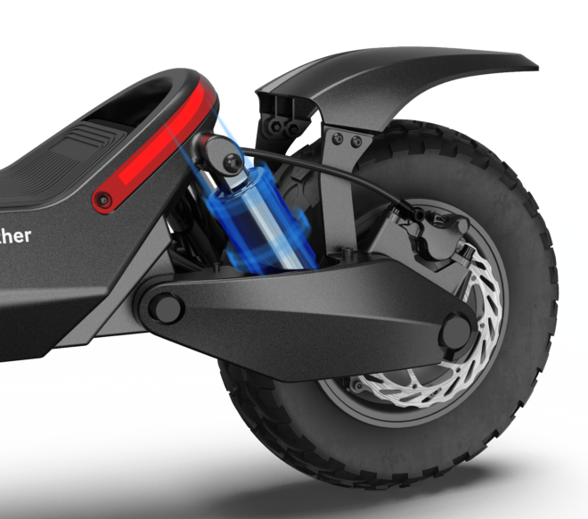 Super Electric Scooter w/31 mi Max Range & 37 mph Max Speed - Black - Image 9