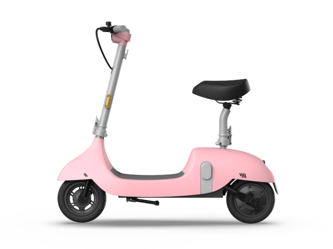 Electric Scooter with Foldable Seat w/35 Miles Operating Range & 15.5mph Max Speed - Pink - Image 4