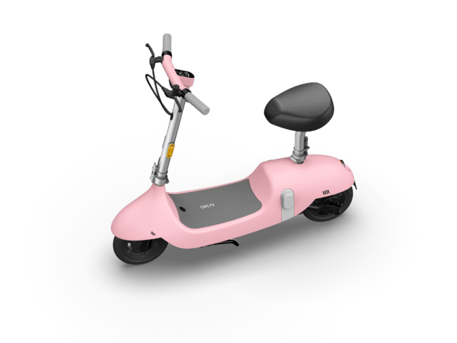 Electric Scooter with Foldable Seat w/35 Miles Operating Range & 15.5mph Max Speed - Pink - Image 5