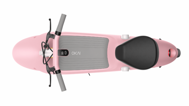Electric Scooter with Foldable Seat w/35 Miles Operating Range & 15.5mph Max Speed - Pink - Image 6