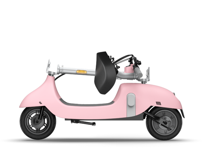 Electric Scooter with Foldable Seat w/35 Miles Operating Range & 15.5mph Max Speed - Pink - Image 8