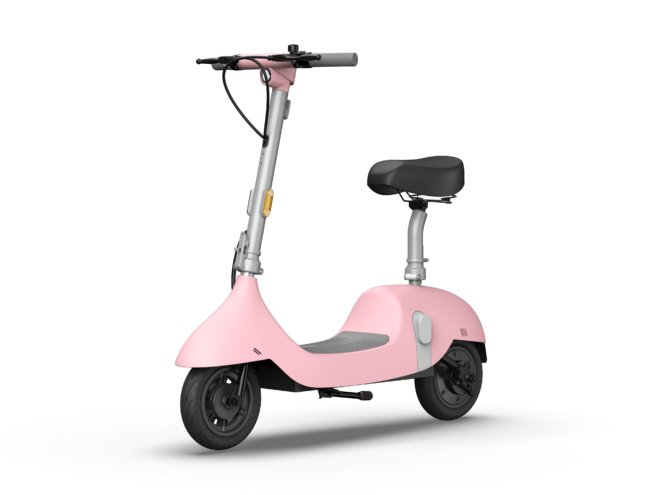 Electric Scooter with Foldable Seat w/35 Miles Operating Range & 15.5mph Max Speed - Pink - Image 3